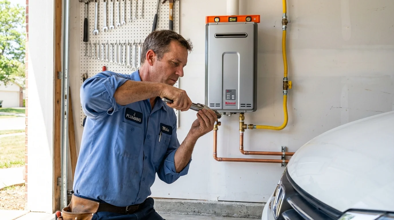 Tankless water heater installation by a Johns Plumbing LLC plumber in Vail